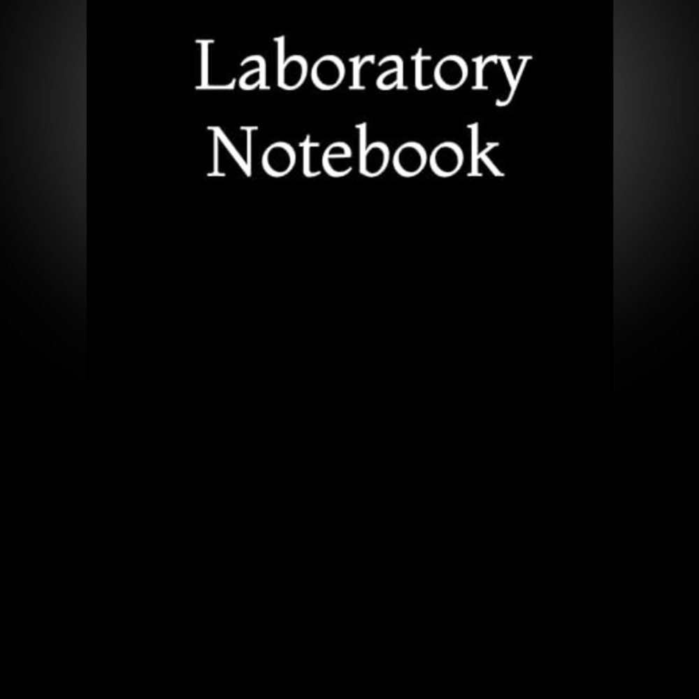 Black Hardcover Laboratory Notebook New